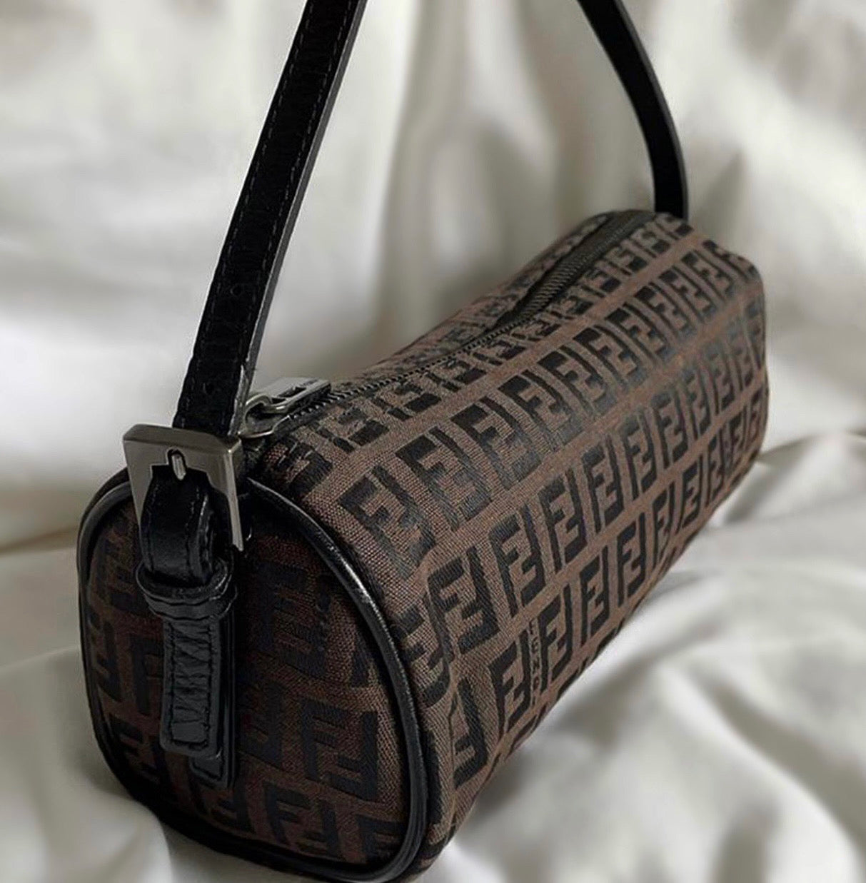 Fendi Zucchino Barrel Bag